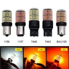 2pcs 3014 144smd Canbus S25 1156 P21W BA15S led BAY15D BAU15S PY21W T20 7440 7443 W21W 1157 Lâmpadas Para Luz De Sinalização De Volta