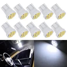 10x Luz De Leitura Em Cúpula Interna Do Carro T10 W5W 5W5 Lâmpada LED 12V 7000K 1206 8 SMD Super Brilhante Branco Auto Clearance Lâmpadas Laterais Cunha