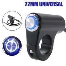 Interruptor Elétrico Do Guidão Da Motocicleta Farol Fog Light ON OFF À Prova D'água Auto-Travamento 12V Acessórios Scooter Para 7/8 & quot ; 222mm