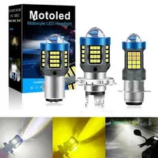 360 ° Luz De LED Para Mini Lâmpada De Condução De Motocicleta M5 T19 P15D H4 H6 Farol DC12V-60V 8000LM White + Yellow Acessório Bicolor Super Brilhante