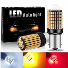 2pcs Carro Canbus Led Lâmpadas De Sinalização De Volta Nevoeiro 1156 BA15S BAU15S 1157 7440 7443 3014 144SMD Para Luz De Freio 2 Peças Branco Amarelo Vermelho