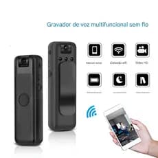 Câmera Portátil Mini Grampo Traseiro WiFi Visualização Remota Gravadores de vídeo HD 1080P