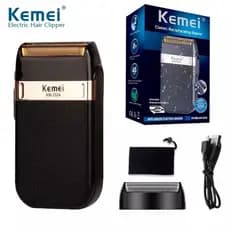 Máquina de Barbear Barbeador Elétrico Sem Fio Recarregável Kemei Classic Shaver Km-2024 Bivolt