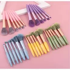 Kit 6 Mini Pincéis De Maquiagem Cerdas Macias  P/ Olhos e Pó