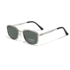Metal polarizado óculos de sol masculino feminino moda quadrado óculos de sol High-End europeu americano na moda