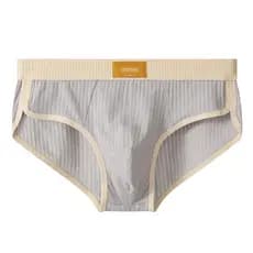 Cor sólida algodão novo estilo masculino pele-amigável roupa interior macio respirável juventude confortável Briefs A639