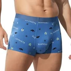 Homens de alta qualidade Modal sem costura impresso roupa interior confortável verão estilo fino juventude esportes anti