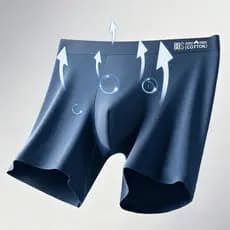 Roupa interior esportiva masculina Anti-desgaste perna correndo tamanho grande solto cara gordo algodão estendido antiba