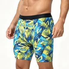 Homens Plus Size calças gordas seda gelo impresso roupa interior macia alongada Anti-desgaste pernas verão estilo fino j