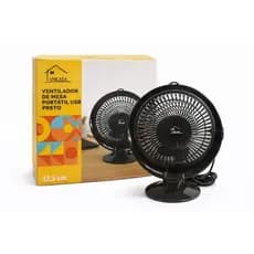 Ventilador Portatil Silencioso USB Compacto Mesa Recarregavel Pequeno