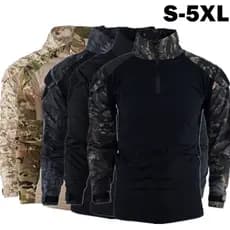 Camuflagem Ao Ar Livre Camisa De Manga Longa Carga Selva Caminhada Roupas Respirável Wooland Trabalho Blusas