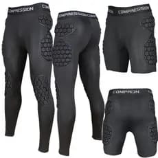 Calça De Treinamento Profissional De Futebol Para Goleiros Segurança Esportiva Slim Skinny Football Shin Guard