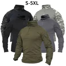 Outdoor Woodland T Shirt Long Sleeve Hiking Trekking T-Shirt Camouflage Breathable Tops