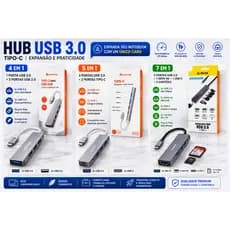 Hub USB Tipo C 3 Modelos Disponíveis  usb 3.0 hdmi e tipoC | 4 em 1 | 5 em 1 | 7 em 1