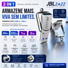 Pendrive 256GB 512GB 1TB 2TB  USB 3.0 e  Tipo C 2 Em 1 Para Celular E PC Pen Drive