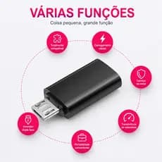 Adaptador Micro USB para USB Tipo-C | V8  Micro USB Macho Tipo C femea