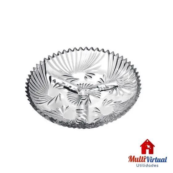 Fruteira Petisqueira Centro De Mesa Viana vidro 22cm