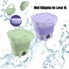 Mini Máquina De Lavar Silenciosa Dobrável Portátil 9 Litros