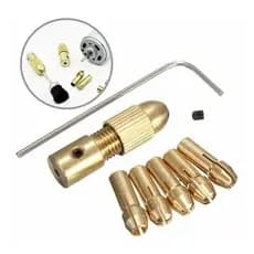 Mini Mandril Acoplável Mandril Para Motor Kit 7 Peças