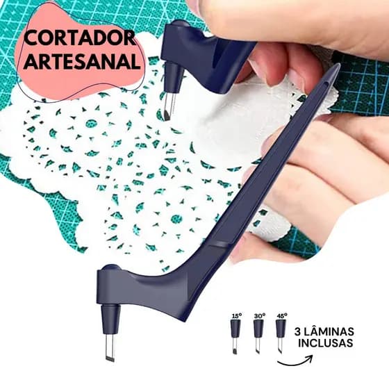 Cortador Artesanal 360º Aço Inoxidável Faca Com 3 Lâminas