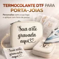 Kit 50 Adesivo DTF Termocolante para Porta-Joias Personalizado LEIA A DESCRIÇÃO