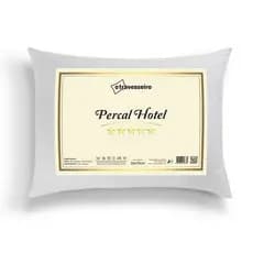 Travesseiro Luxo Percal Hotel 100% Fibra Siliconada Toque macio Lavável Antialergico