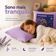 kit 2 Travesseiro Infantil com Aromaterapia de Lavanda 30x45cm  Antialérgico | Macio, Confortável