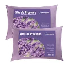Kit 2 Travesseiro com Aromaterapia Lavanda 50x70 Toque Aveludado Ajuda na Insônia e Ansiedade