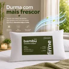 Travesseiro Antialergico Fibra de Bambu Alto e firme 90x50cm KING