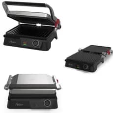 Grill e Sanduicheira Elétrico 2 em 1 Abertura em 180 Graus Oster 127V 110V OGRL610