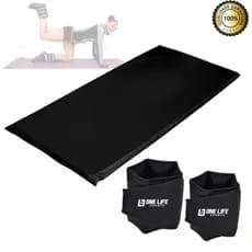 Caneleira Peso Tornozeleira 4kg - Par + Colchonete Promoção Kit Fitness