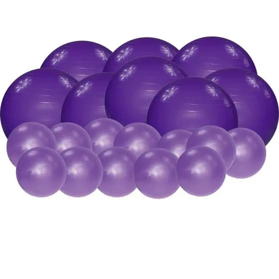 KIT 14 BOLAS DE PILATES 65CM E 25CM OVERBALL BOLA SUIÇA
