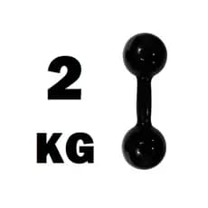 Halter 2 kg emborrachado Profissional Ferro Fundido 1 Unidade