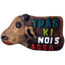Placa de Churrasco Decorativa - Cantinho do Churrasco - Trás Ki Nóis Assa - Boi