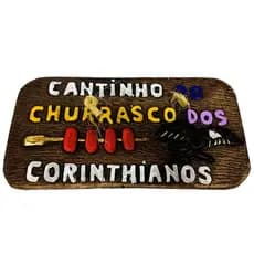 Placa Decorativa de Time - Cantinho do Churrasco dos Corintianos