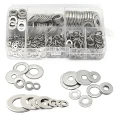 KIT 550 ARRUELAS PLANAS AÇO INOX M2 M2.5 M3 M4 M5 M6 M8 M10