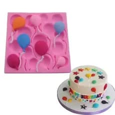 MOLDE SILICONE BALAO BALOES BEXIGAS BOLO ANIVERSARIO FESTA