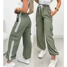 Calça Cargo Sensorial Feminina Calça parachute Feminina