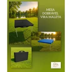 Mesa Camping Que Vira Maleta Dobrável