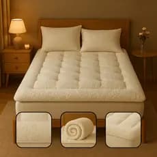 Protetor de Colchão Pillow Top Sherpa Macio 400 Fios Soft Pele de Carneiro