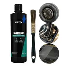 Vonixx Vintex Darker 500 ml+ Pincel Selante Restaurador Revitalizador Pneu Pretinho e Plástico
