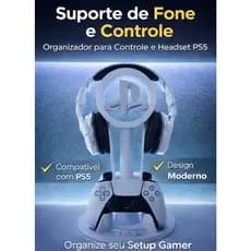 Suporte para Controle e Headset PS5 – Organizador Gamer