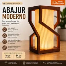 Abajur Moderno LED Luz Ambiente Quarto Sala 16cm 24cm