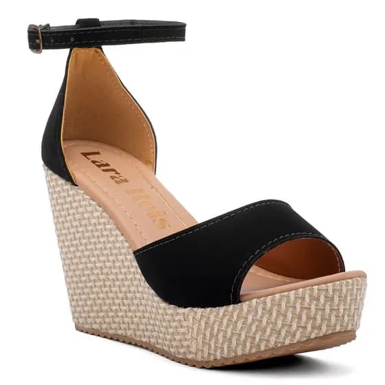 Sandália Feminina Anabela Salto elegante Salto Plataforma
