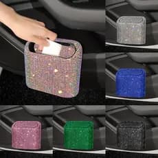 Lata de Lixo com Diamante para Carro Lata de Lixo com Diamante para Carro Caixa de Lixo para Carro