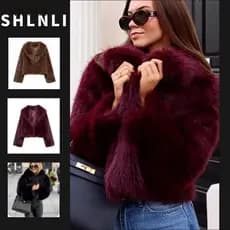 Outono Inverno Feminino Jaqueta De Pele Sintética Curto Quente Casual Moda Outerwear