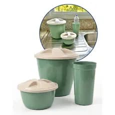 Kit Pia Cozinha Lixeira Porta Detergente Esponja Sabão Organizador Colorido Resistente Prático