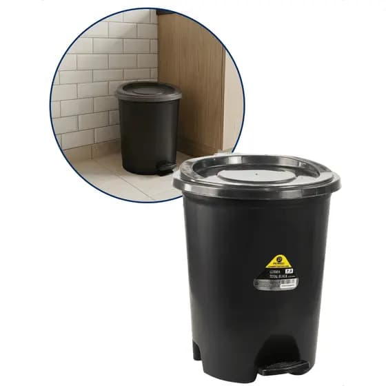 Lixeira 14 Litros Chão com Pedal Cozinha Banheiro Resistente Versátil Durabilidade Leveza 28x33cm