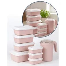 Kits Potes Alimentos Jarra Suco 1,8L Cozinha Microondas Multiuso 500ml 1000ml 4000ml Colorido