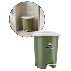 Lixeira 14 Litros Chão com Pedal Cozinha Banheiro Resistente Versátil Durabilidade Leveza 28x33cm